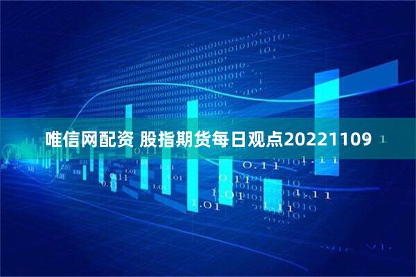 唯信网配资 股指期货每日观点20221109